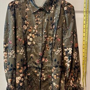 Floral Button-Up Blouse